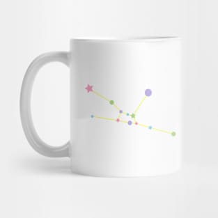 Taurus Zodiac Constellation in Rainbow Pastels Mug